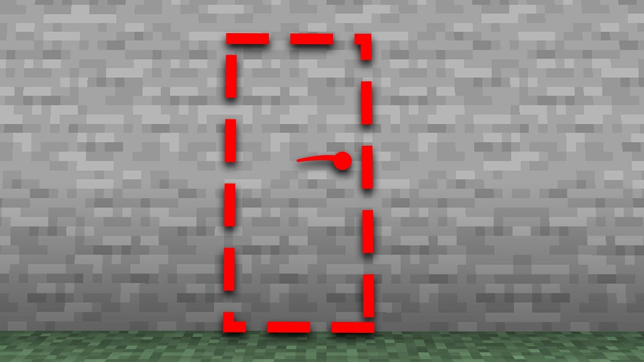 Minecraft How to build a Hidden Door! (easy) YouTube