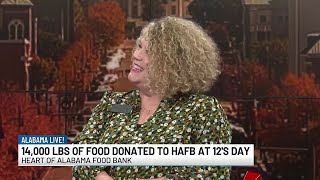 14,000 pounds of food donated to Heart of Alabama Food Bank on 12's Day of Giving