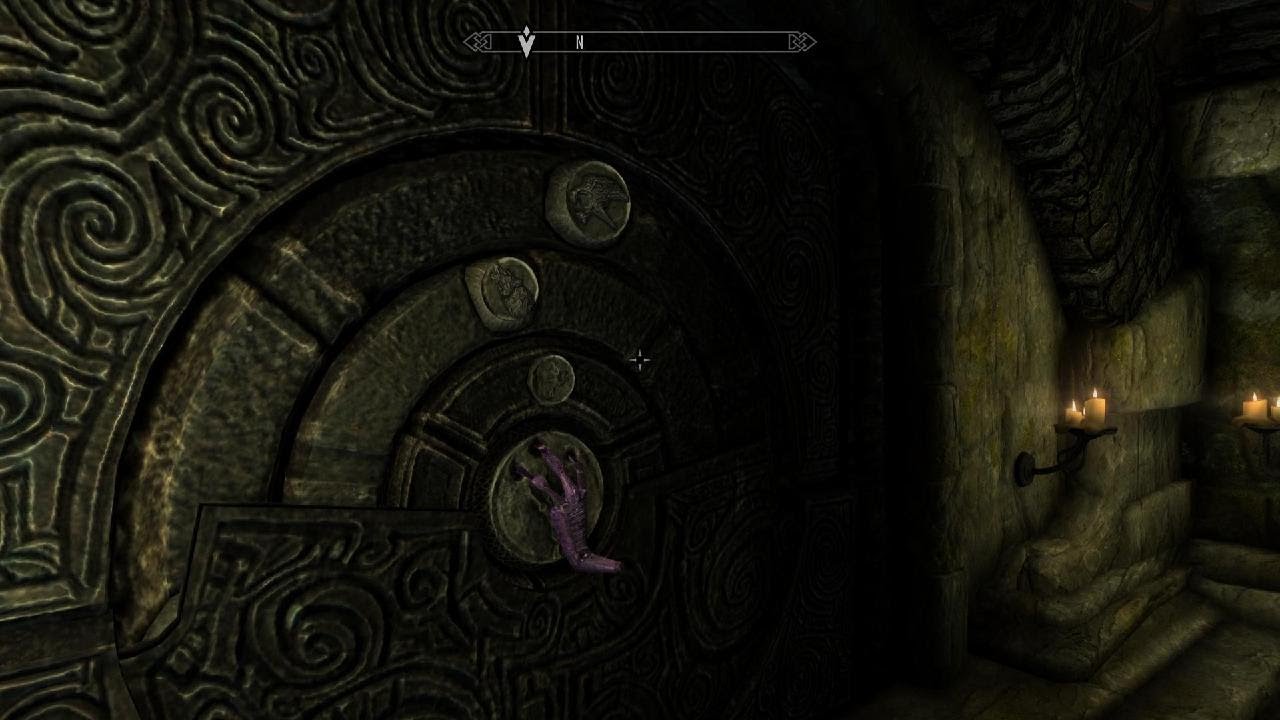 Skyrim Vahlok's Tomb Ancient Nordic Door Puzzle YouTube