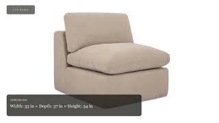 Cates Slipper Chair Pebble | Zin Home