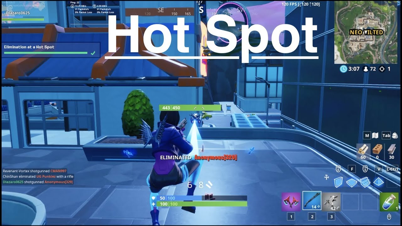 Fortnite Search Chests, Ammo Boxes, and Elimination At A Hot Spot YouTube