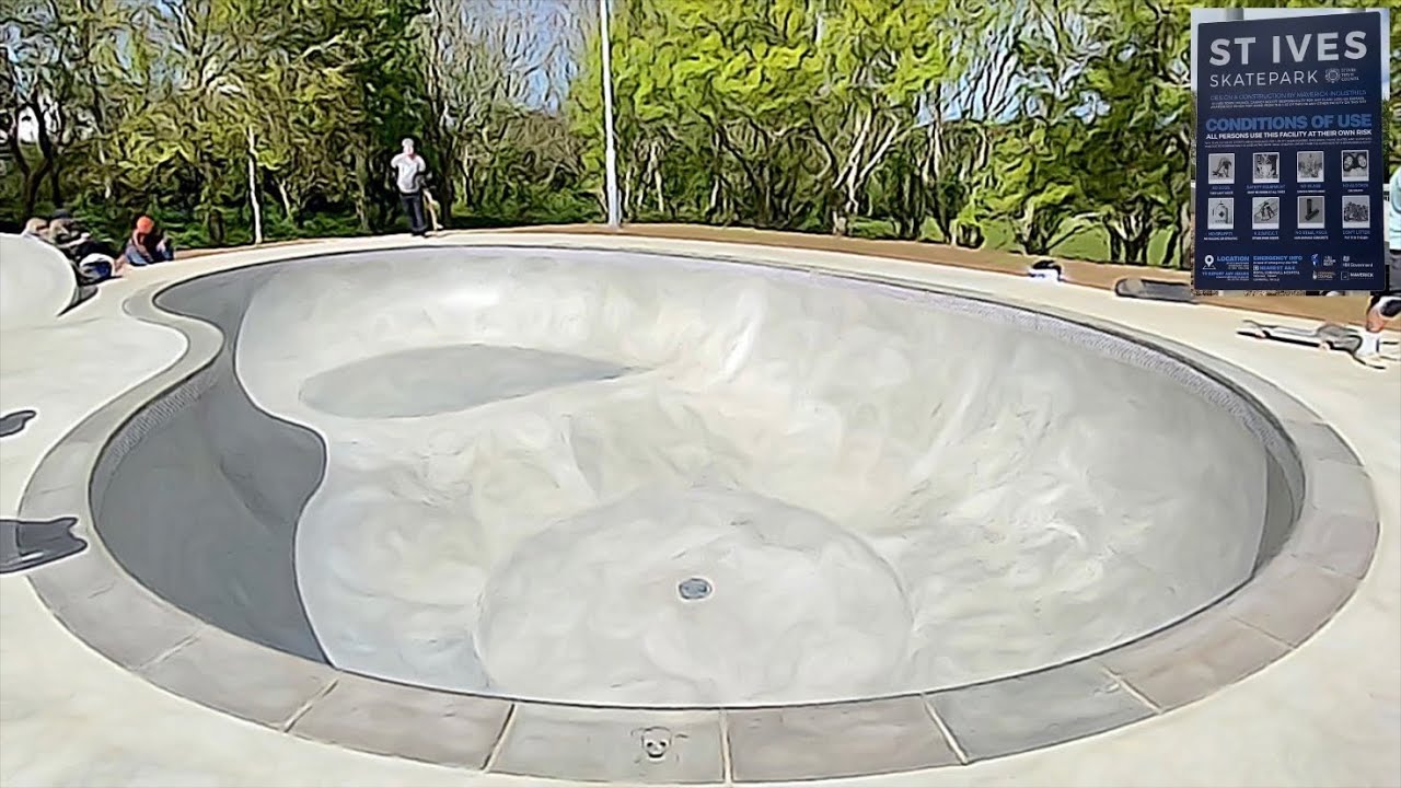 Riding A Perfect New Skate Pool (St Ives Skatepark Overview) YouTube