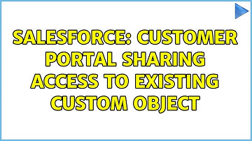 Salesforce: Customer Portal sharing access to existing custom object (2 Solutions!!)