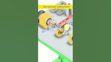 Semi Automatic Welding Fixture #mechanism #engineering #mechanical #cad #solidworks #fusion360