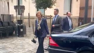 La reina Sofía culmina su visita a Logroño con un almuerzo en la Laurel