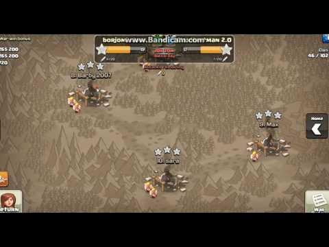 Clash of Clanში (4 კლან ვარის შეტევა)