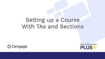 Setting up a Course With TAs and Sections