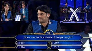 Kapil Sharma in Kaun Banega Crorepati With Amitabh Bachchan