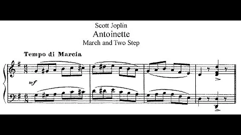 Scott Joplin - Ragtime: Antoinette. {w/ score.}