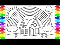 beautiful rainbow colour drawing easy with colour step by step drawing for beginner@BachaParty17