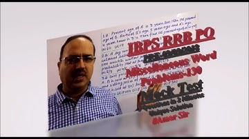 Miscellaneous Questions-130 | IBPS RRB PO PRE 09-09-2017 (Memory Based) Mock Test