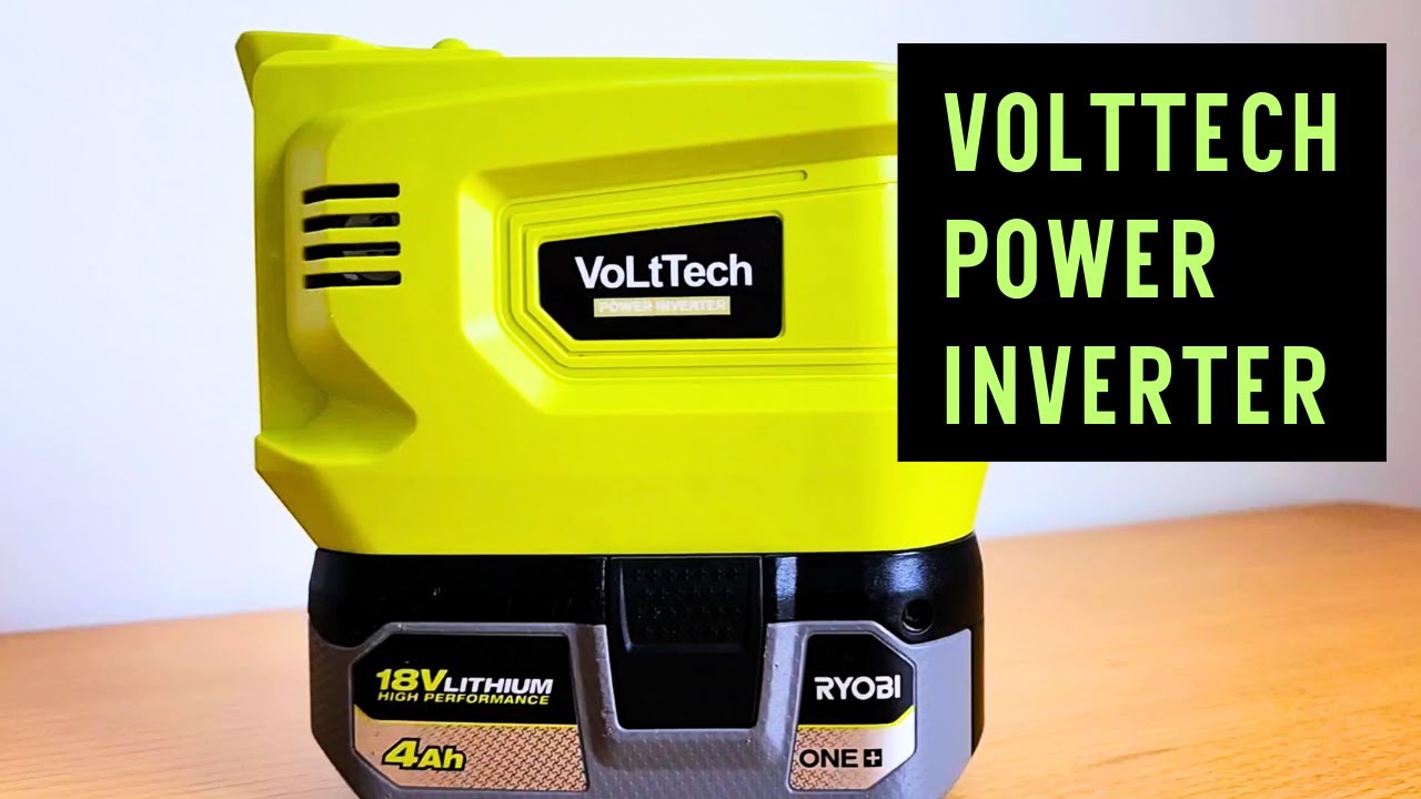 Voltech Power Inverter for Ryobi 18V Battery Review - YouTube