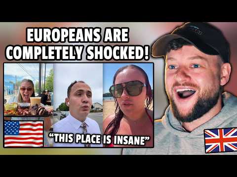 Brit Reacts to SHOCKED Europeans 'TREMBLING' After Experiencing America Culture! *ABSOLUTELY INSANE*