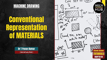 MATERIALS (Conventional Representation) | Machine Drawing Tutorials | Chapter 02
