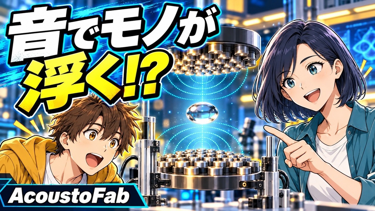 音で物を浮かせる会社、触れずに何ができる？ AcoustoFabを漫画で解説【Pismaca Deep Tech】 - YouTube