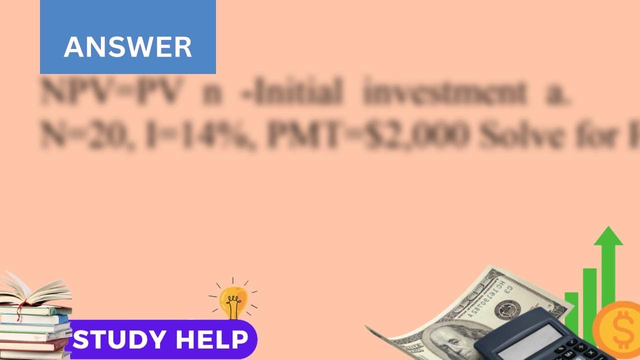 Calculate the net present value NPV for the following 20 year projects Comment on the acceptabili...