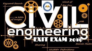Civil Engineering Exit Exam Part one (1) ANSWER AND QUANTITATION MOE