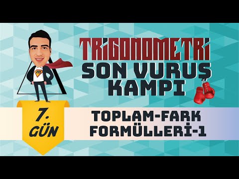 Toplam Fark Formülleri-1 I Trigonometri  Son Vuruş Kampı 🥊 I 7. Gün I #yks2024 #mathman