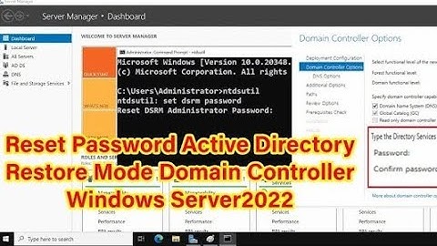 How To Reset Password Active Directory Restore Mode (DSRM) on Windows Server 2022 Domain Controller