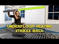 Wet underfloor heating installation