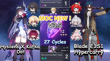 HSR NEW Memory Of Chaos 3.5  - E0S1 Hysilens & E1S1 Blade-  27 Cycles Clear | Honkai Star Rail