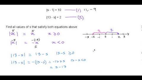 Solving absolute value equations using number line