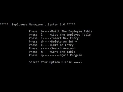 Employee management system in C++ with source code | Source Code & Projects