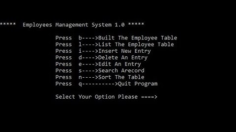 Employee management system in C++ with source code | Source Code & Projects