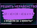 Как решить неравенства с двумя модулями меньше чем за две минуты