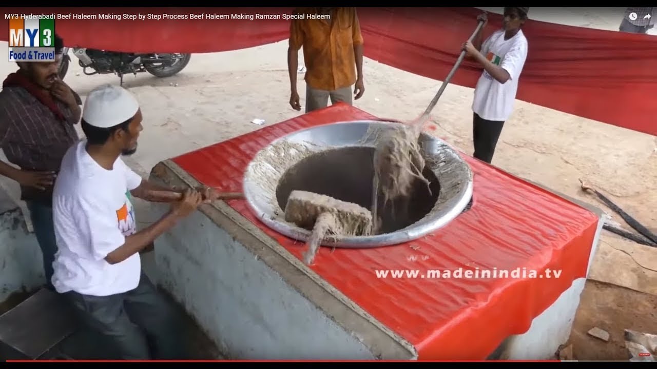 Eid al Fitr 2021 Special Recipe - Hyderabadi Chicken Haleem Making - Half Moon Recipe Ramzam Special | STREET FOOD