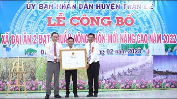Đại Ân 2 đạt chuẩn Nông thôn mới nâng cao năm 2022