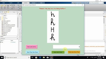 DEMO Application of neural network character recognition