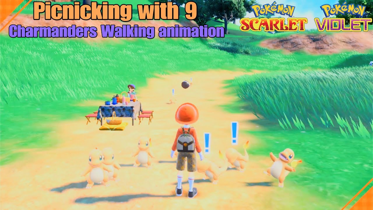 Pokémon Scarlet & Violet - 9's Charmander on Picnicking Camp - Walking ...
