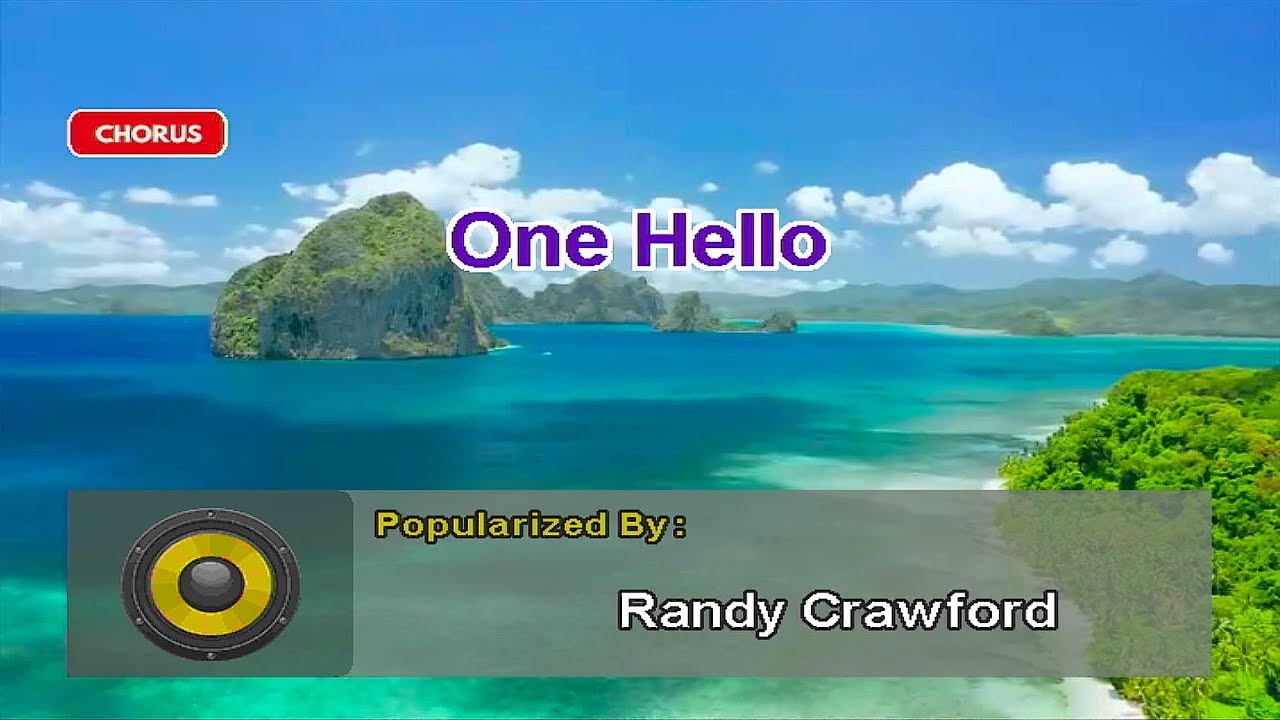 One Hello - Randy Crawford (MIDI Karaoke) - YouTube