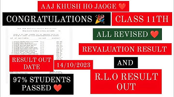 Jkbose 11th Class RLO Revaluation Result out