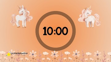 Unicorn Boho – 10 Minutes Countdown Timer With Calm Music | Whimsical Classroom Timer