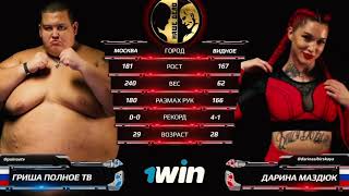 Female MMA Fighter VS 240kg Male Sumo fighter | Darina Mazdyuk vs. Grigory Chistyakov | HIGHLIGHTS