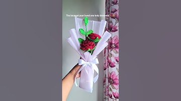 Thumbnail of #crocheting #crochetrosebouquet #crochetrose #crochetflowers #viral #trending #shorts #crochet