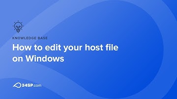 How to edit host file on Windows