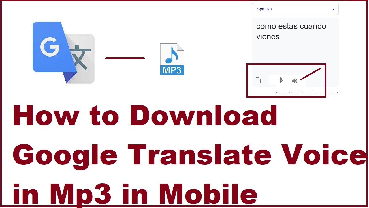 How To Download Google Translate Voice In Mp3 In Mobile YouTube