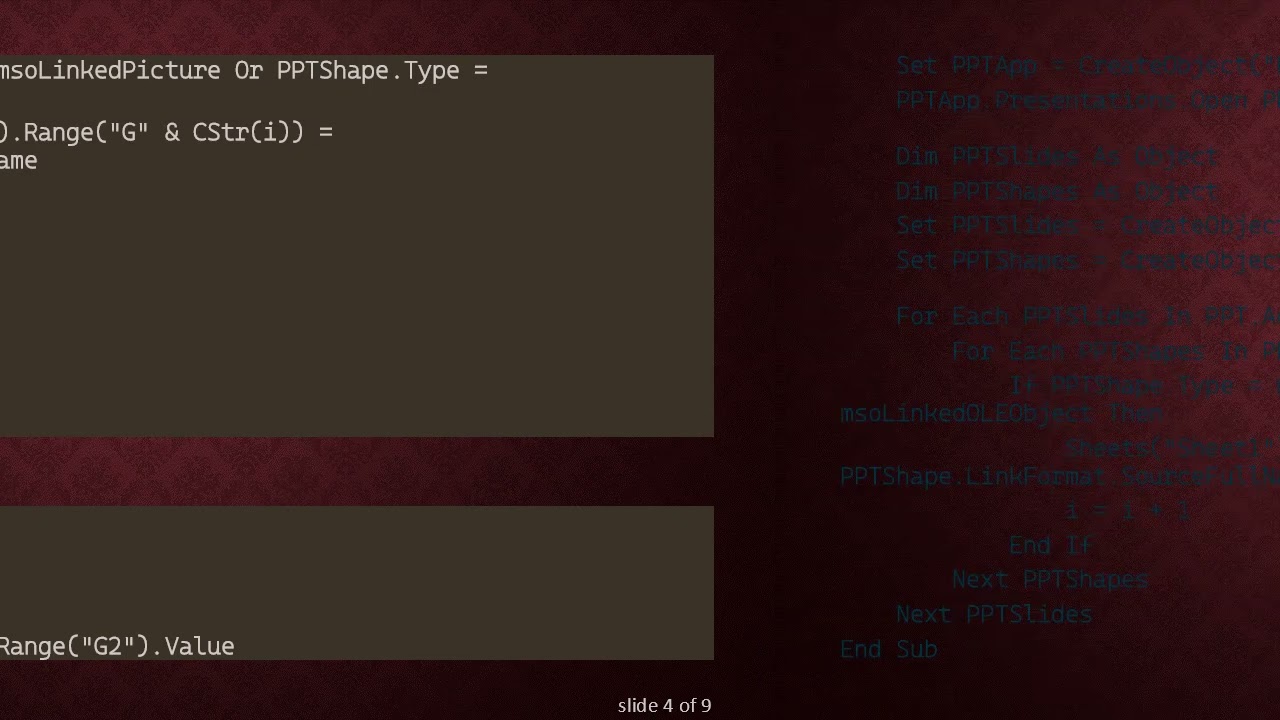 Troubleshooting Slide and Shape Objects Errors in Excel VBA for PowerPoint