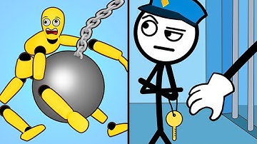 THIEF PUZZLE vs KICK & BREAK (Ragdoll Break) — All Hard Levels Satisfying ASMR Gameplay Android iOS