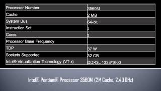 Intel® Pentium® Processor 3560M