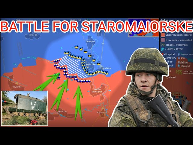 Considerable progress around Staromaiorske [8 May 2024] class=