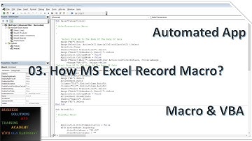 How MS Excel Record Macro Using VBA - Macro And VBA Series - Episode 03