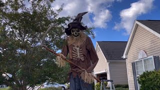12 Ft Lighted Scarecrow Demo, Lowe’s Halloween 2023