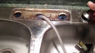 How to replace a kitchen faucet and remove a side sprayer