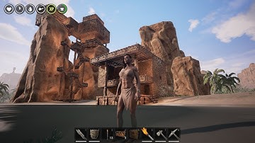 CE Double Mesa Top with Spiral Stairs in Conan Exiles