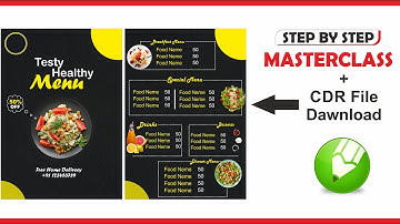 How to Design food menu in CorelDRAW | Restaurant food menu | CorelDRAW Tutorial