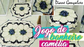 JOGO DE BANHEIRO CAMÉLIA( TAPETE PIA)  DIANE GONÇALVES